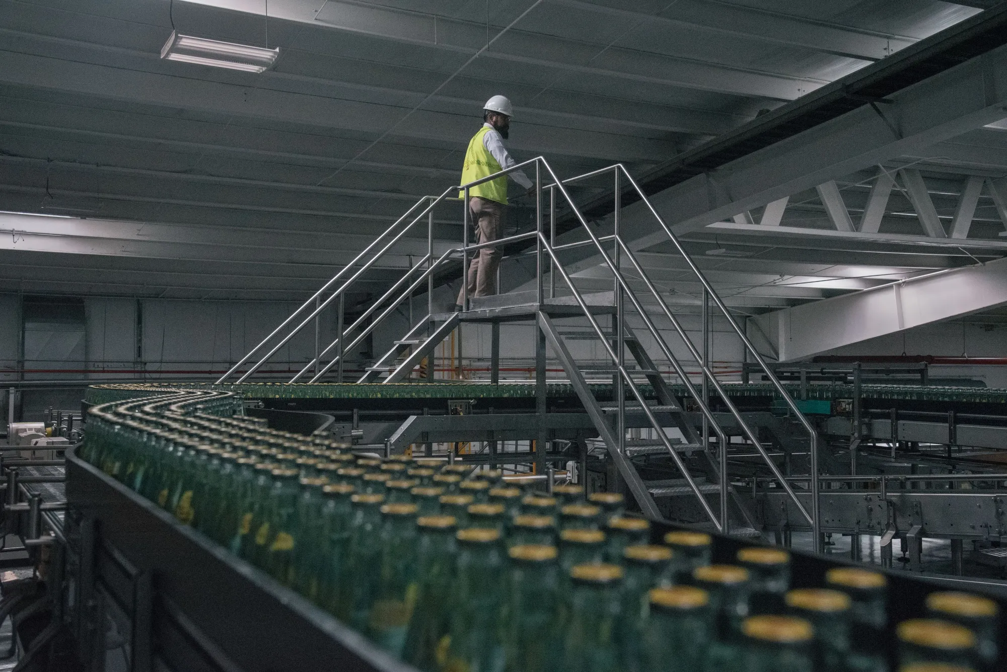 Bottles of Topo Chico mineral water move along a conveyor belt at the Arca Continental SAB production facility in Monterrey, Nuevo Leon state, Mexico, on Thursday, June 20, 2019.&nbsp;