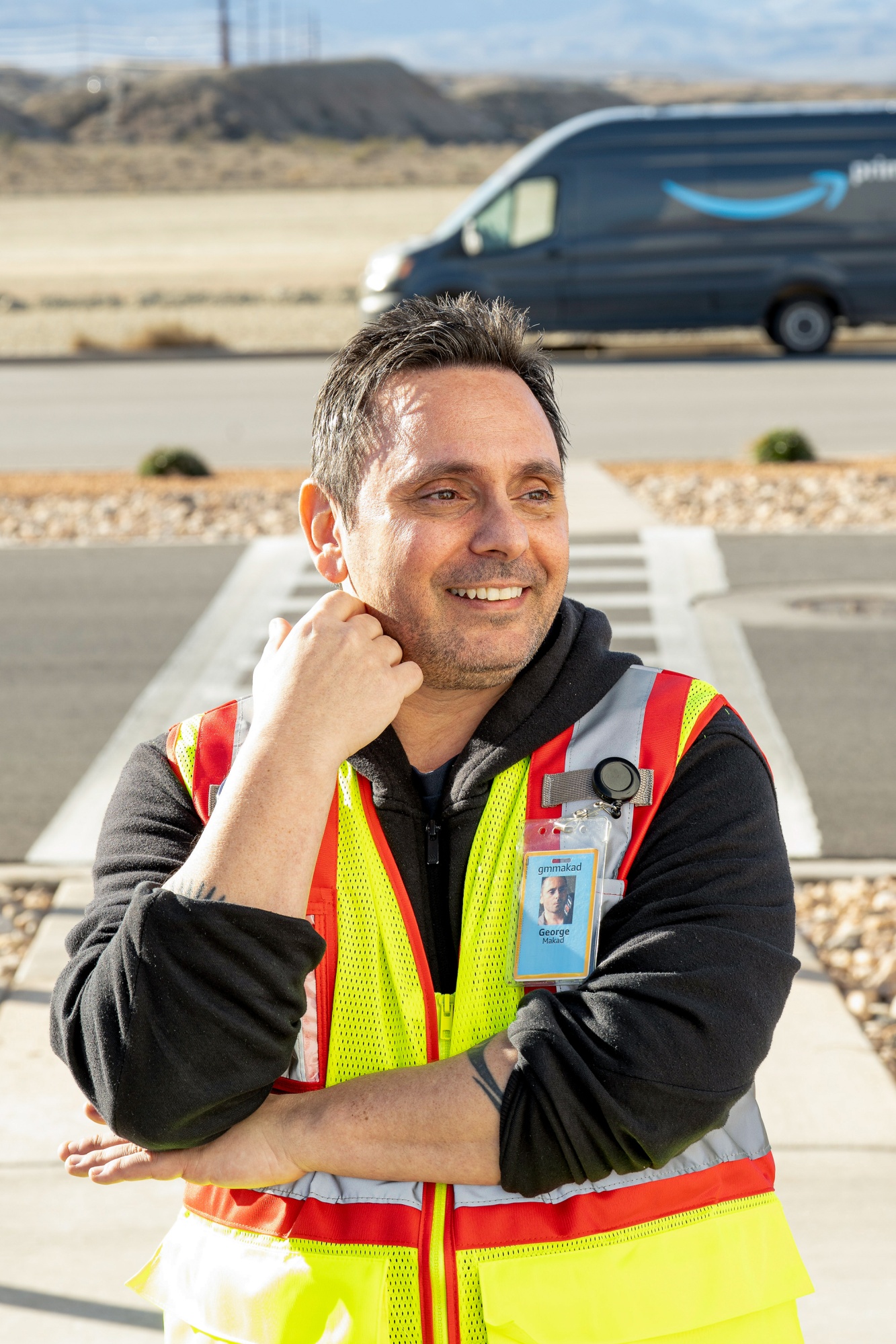 George Makad, site leader at the Amazon delivery station in St George, Utah.