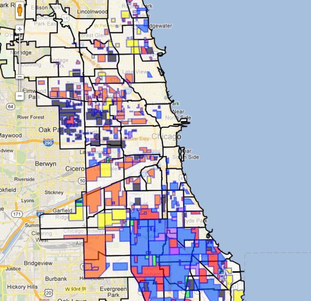 South Side Chicago Gangs Map
