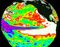 A satellite image taken in November 1997 showing an El Nino weather pattern.