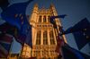 LONDON, ENGLAND - OCTOBER 22: The EU flag and other flags outside the Houses of Parliament on October 22, 2019 in London, England. Prime Minister Boris Johnson published his Withdrawal Agreement Bill last night and will today attempt to keep to his Brexit schedule as he aims to push a series of votes through Parliament. (Photo by Peter Summers/Getty Images)