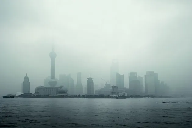 The skyline of the financial district in Pudong, Shanghai