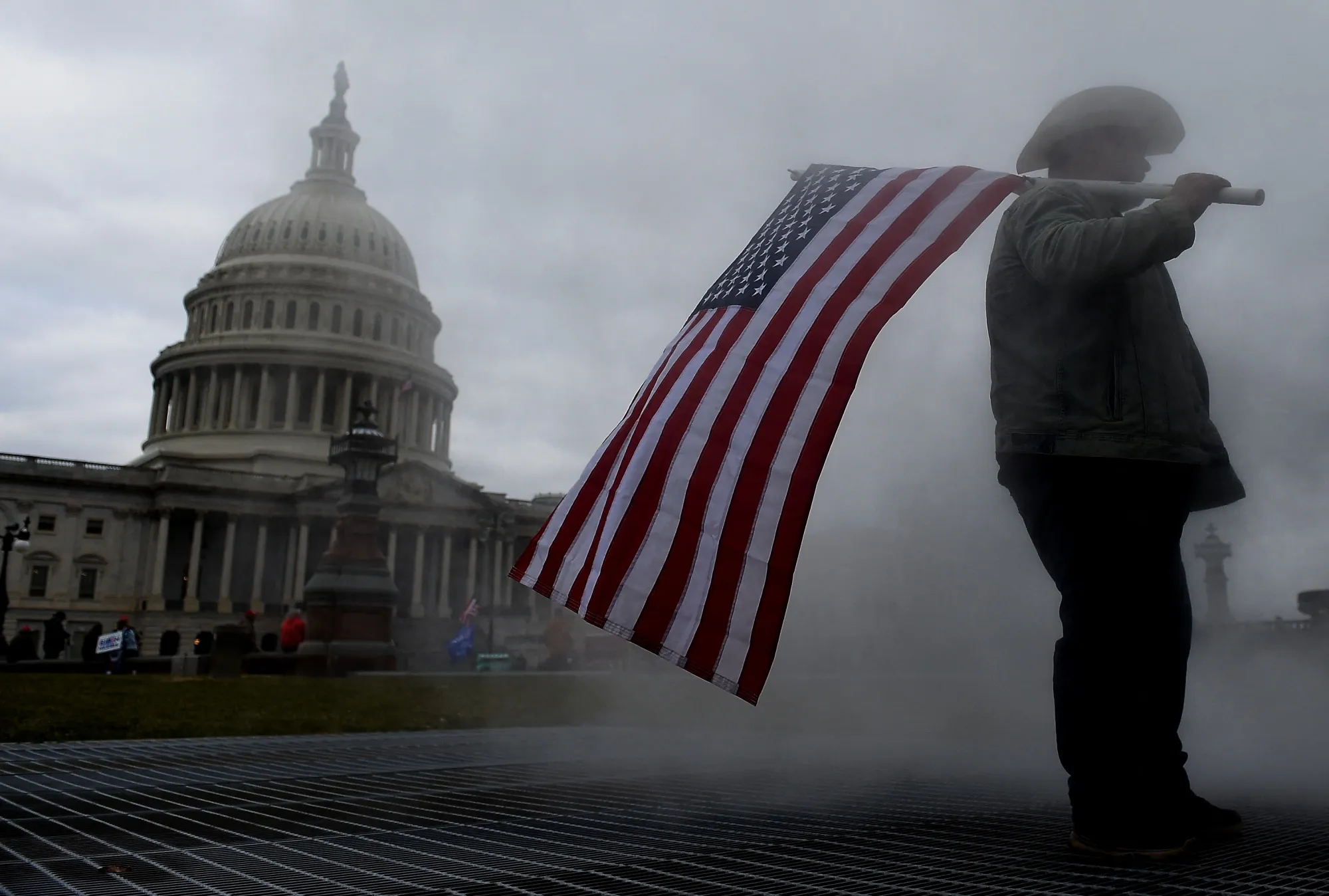 Supporters of Donald Trump outside the US Capitol&nbsp;on Jan.&nbsp;6. 2021.
