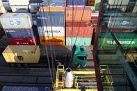Operations at the Behala inland port in Berlin.