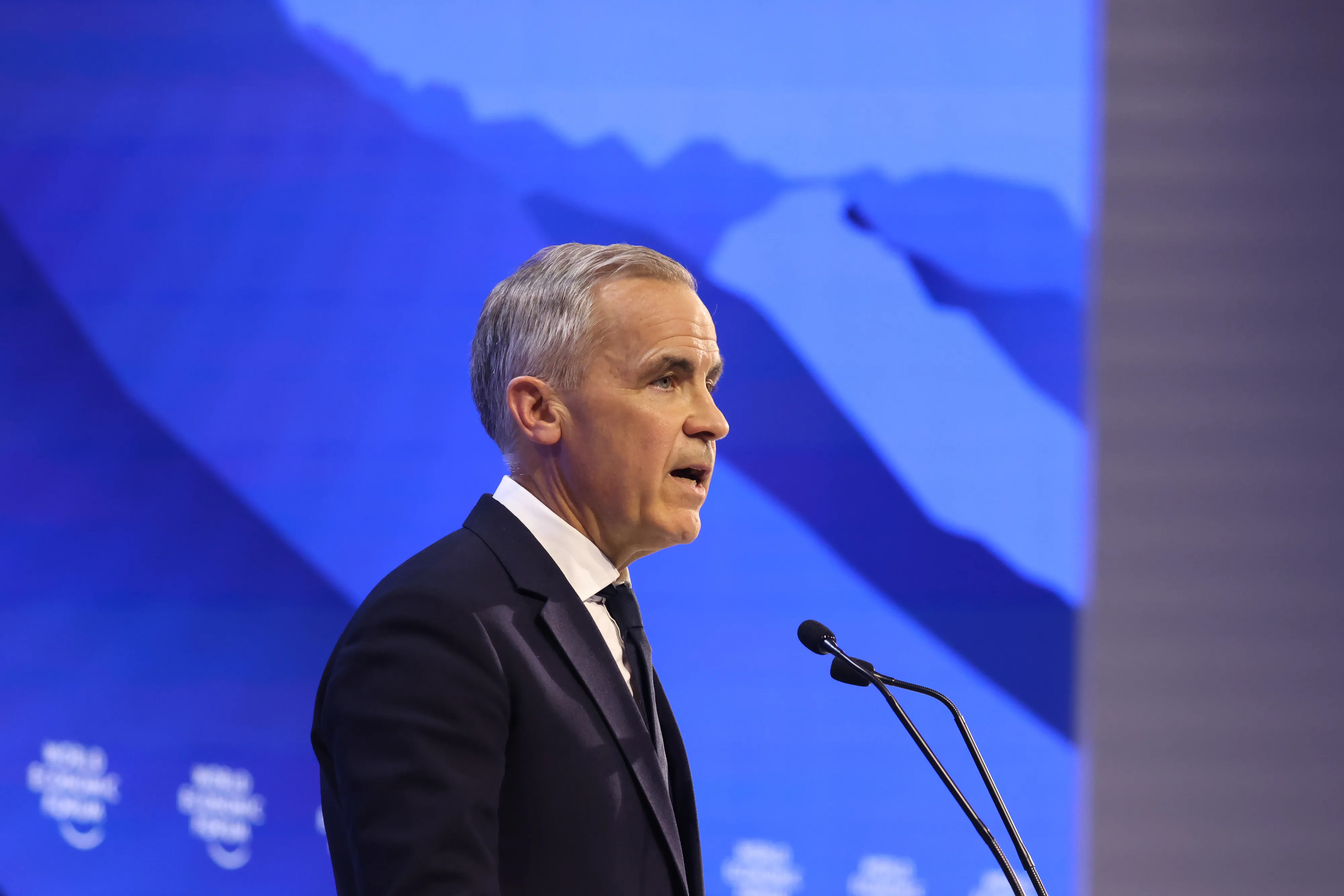 Mark Carney during the World Economic Forum in Davos