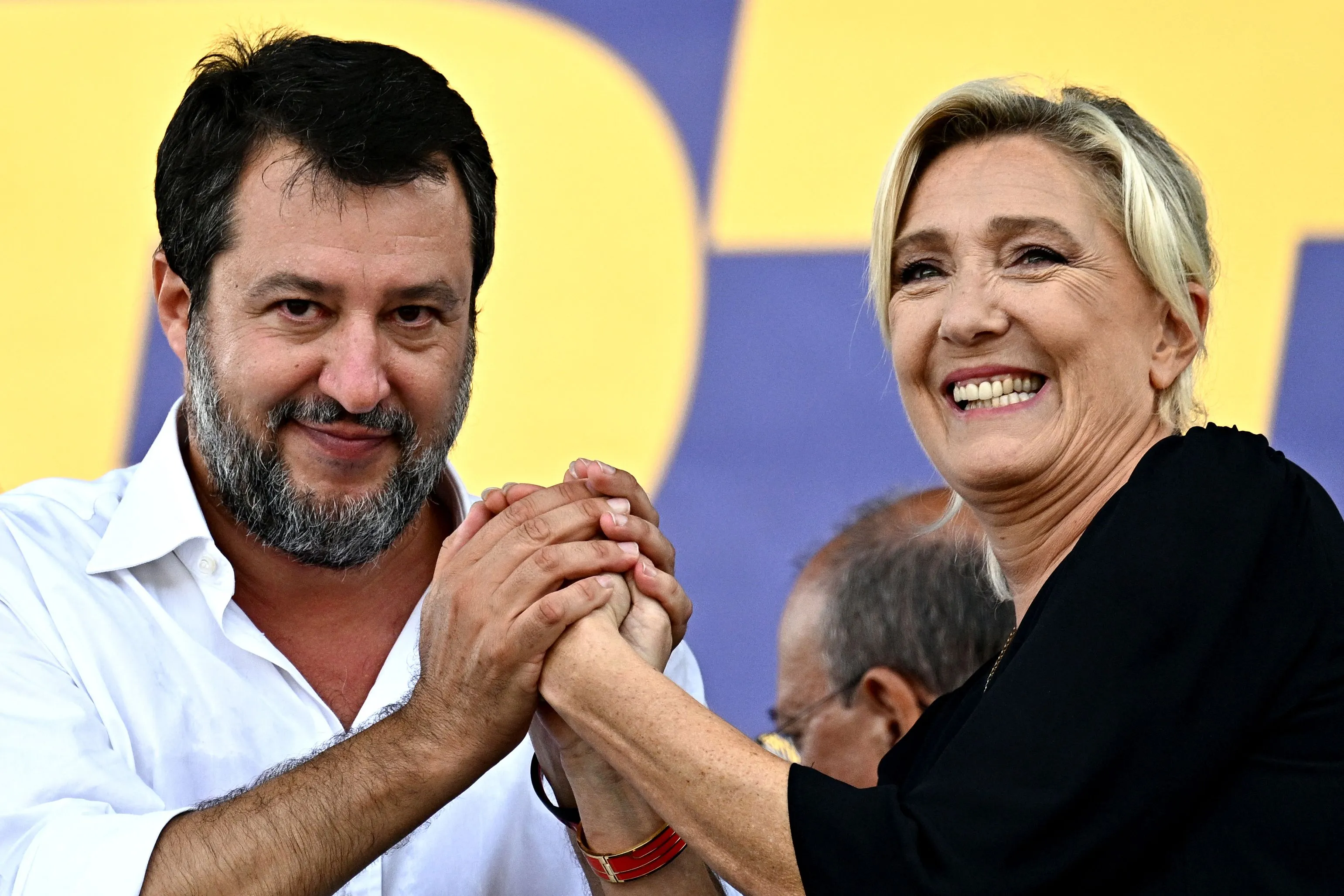 Salvini and&nbsp;Marine Le Pen.