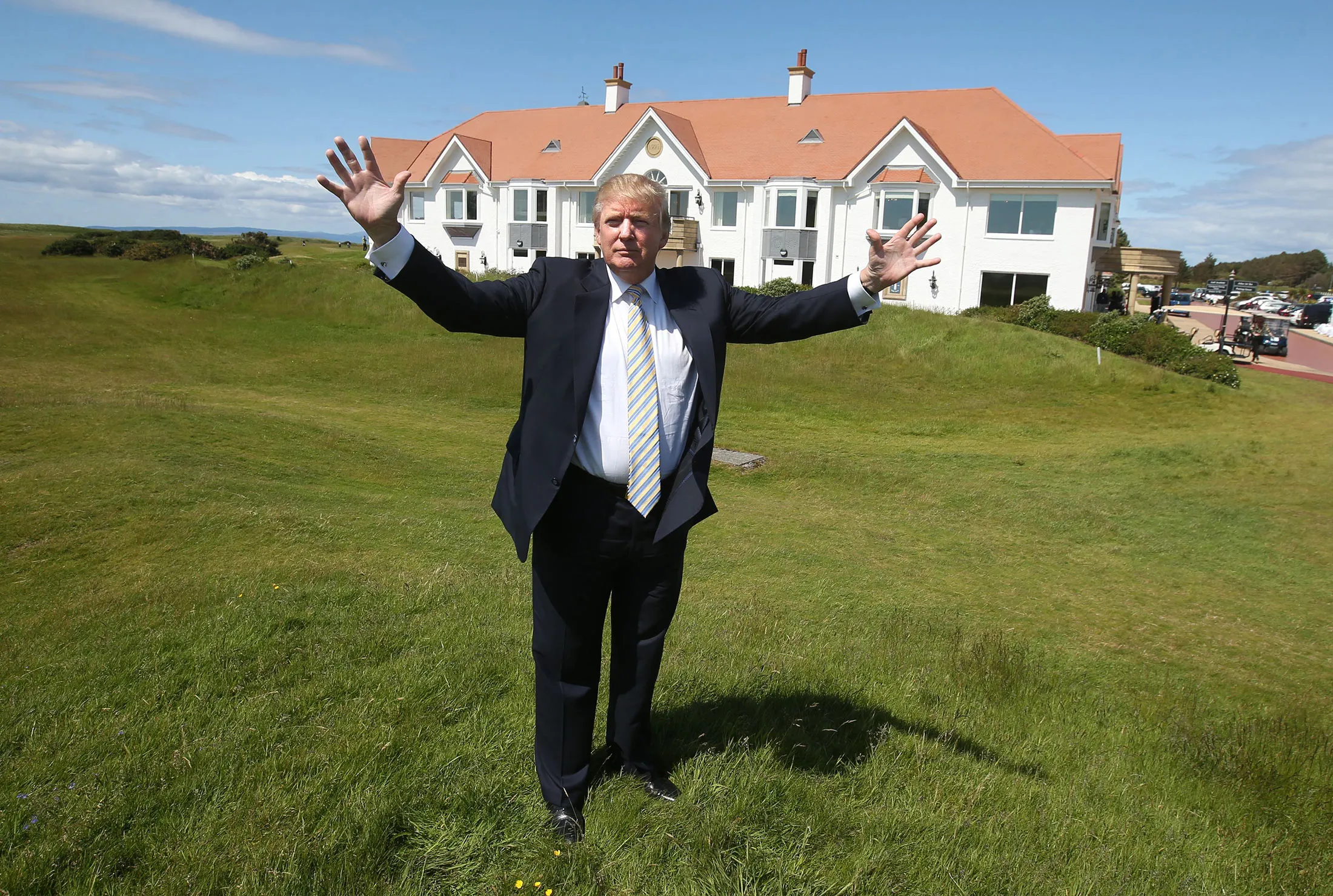 Trump after unveiling the refurbished Trump Turnberry clubhouse in south Ayrshire, U.K.
