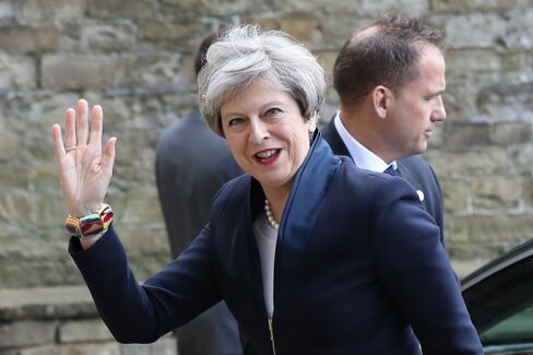 Theresa May in Halifax, May 18.