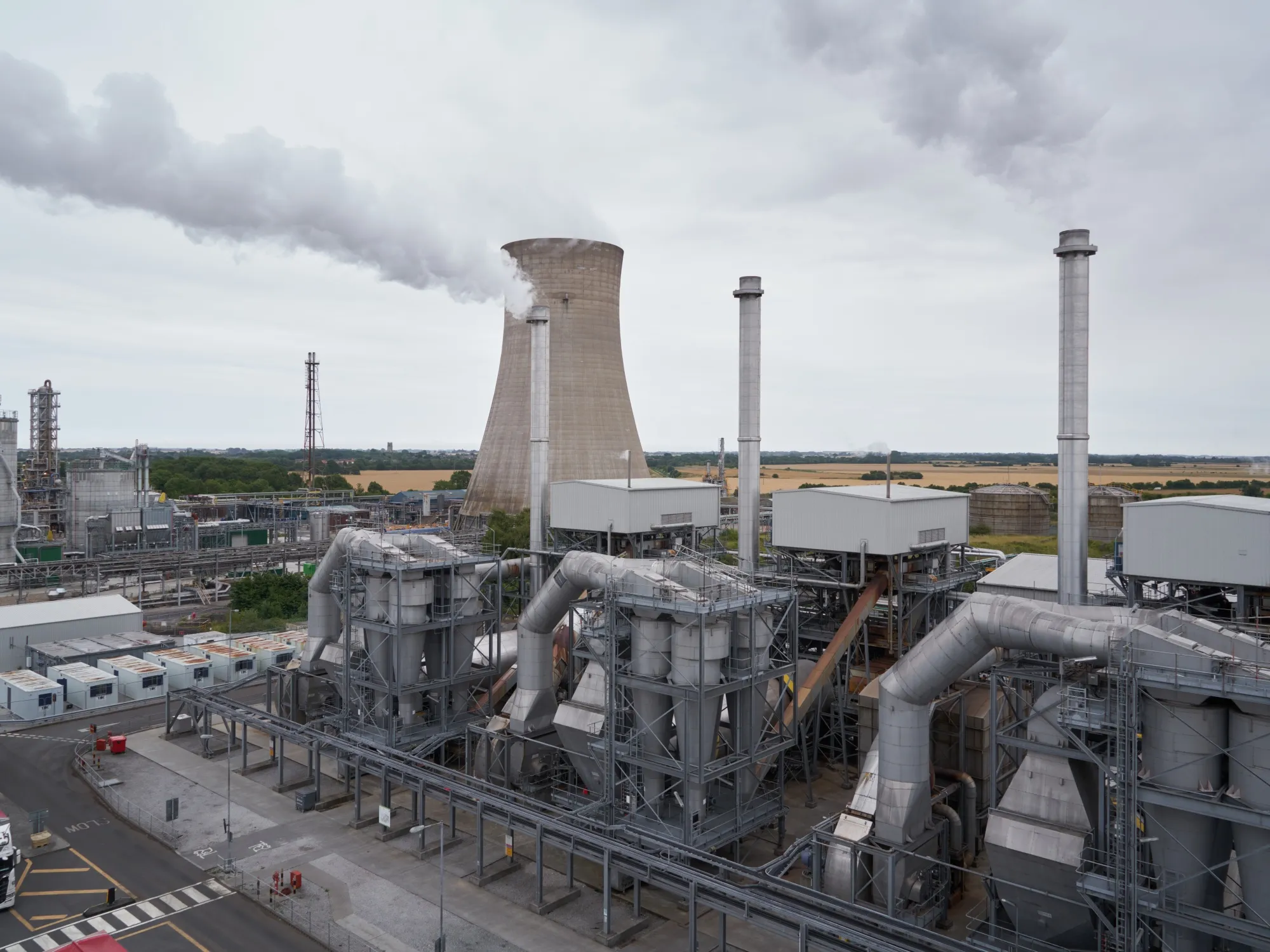 Vivergo bioethanol plant in the Saltend Chemicals Park in Hull on July 17.