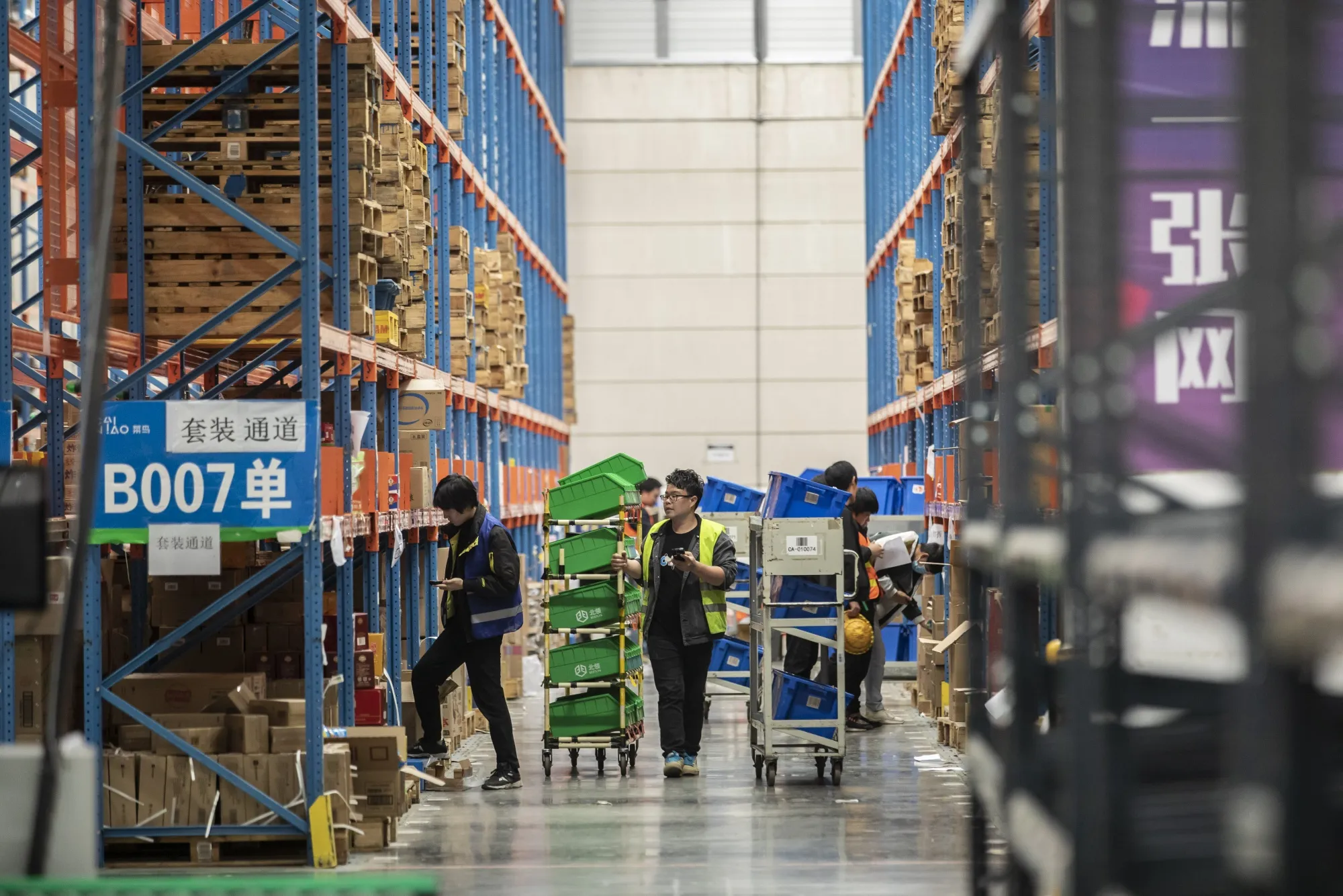 A Cainiao warehouse&nbsp;in Wuxi, Jiangsu province, China.