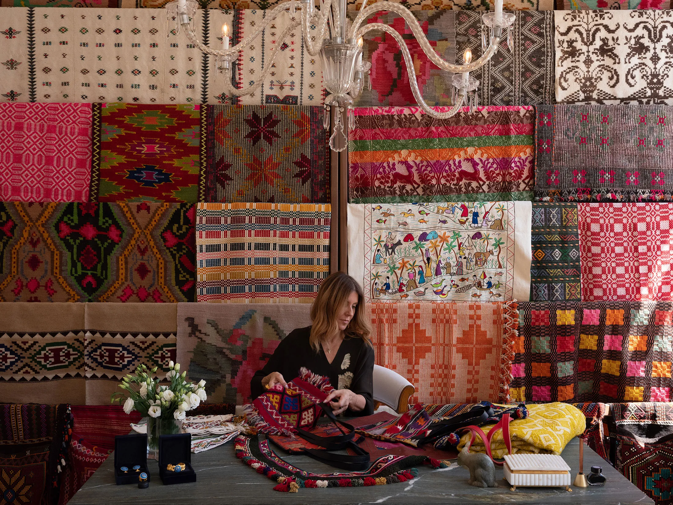Mitsakos&nbsp;at her Anthologist showroom in Athens.