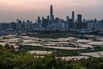 Views Of Shenzhen Skyline As City Locks Down for Second Day Amid Covid