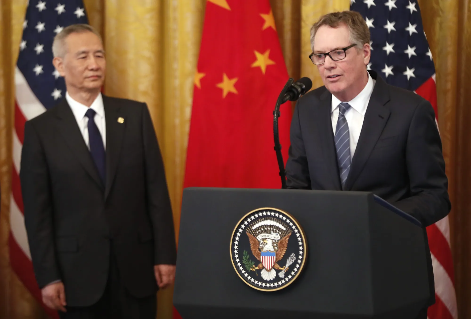 Lighthizer during a signing ceremony for the U.S.-China "phase-one" trade deal in January.