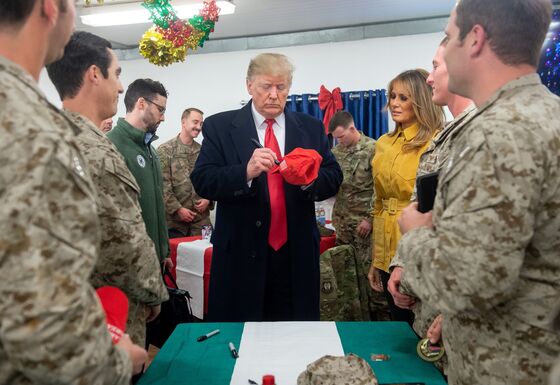 Trump Defends Syria Exit on First Visit to Troops in Combat Zone