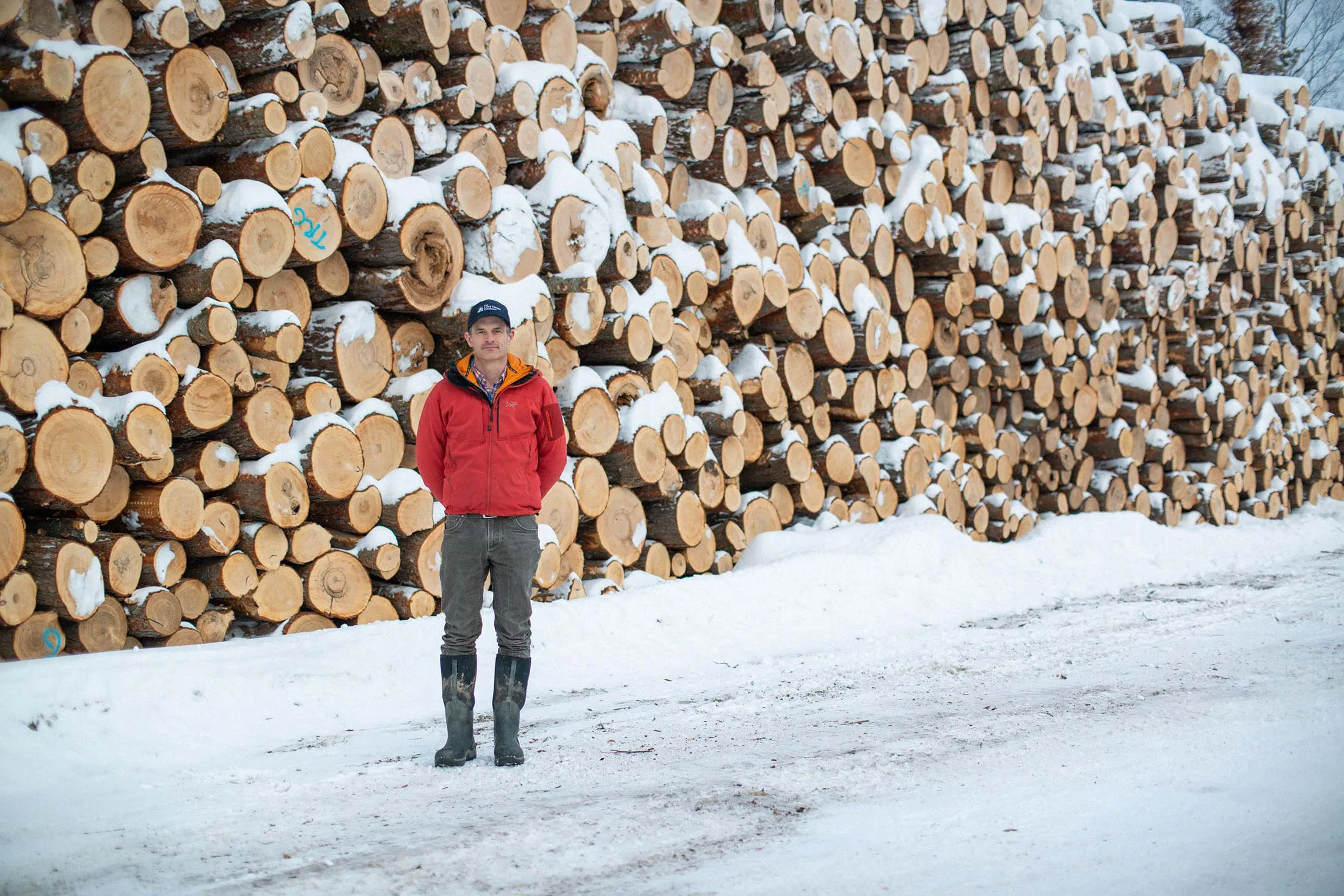 Hourdequin near the Lyme Timber office in L’Anse, Mich.