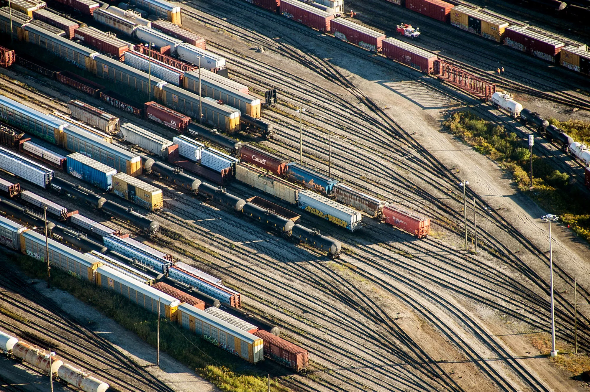 Aerial Views Of Rail Yards As Canada Trade Deficit Widens