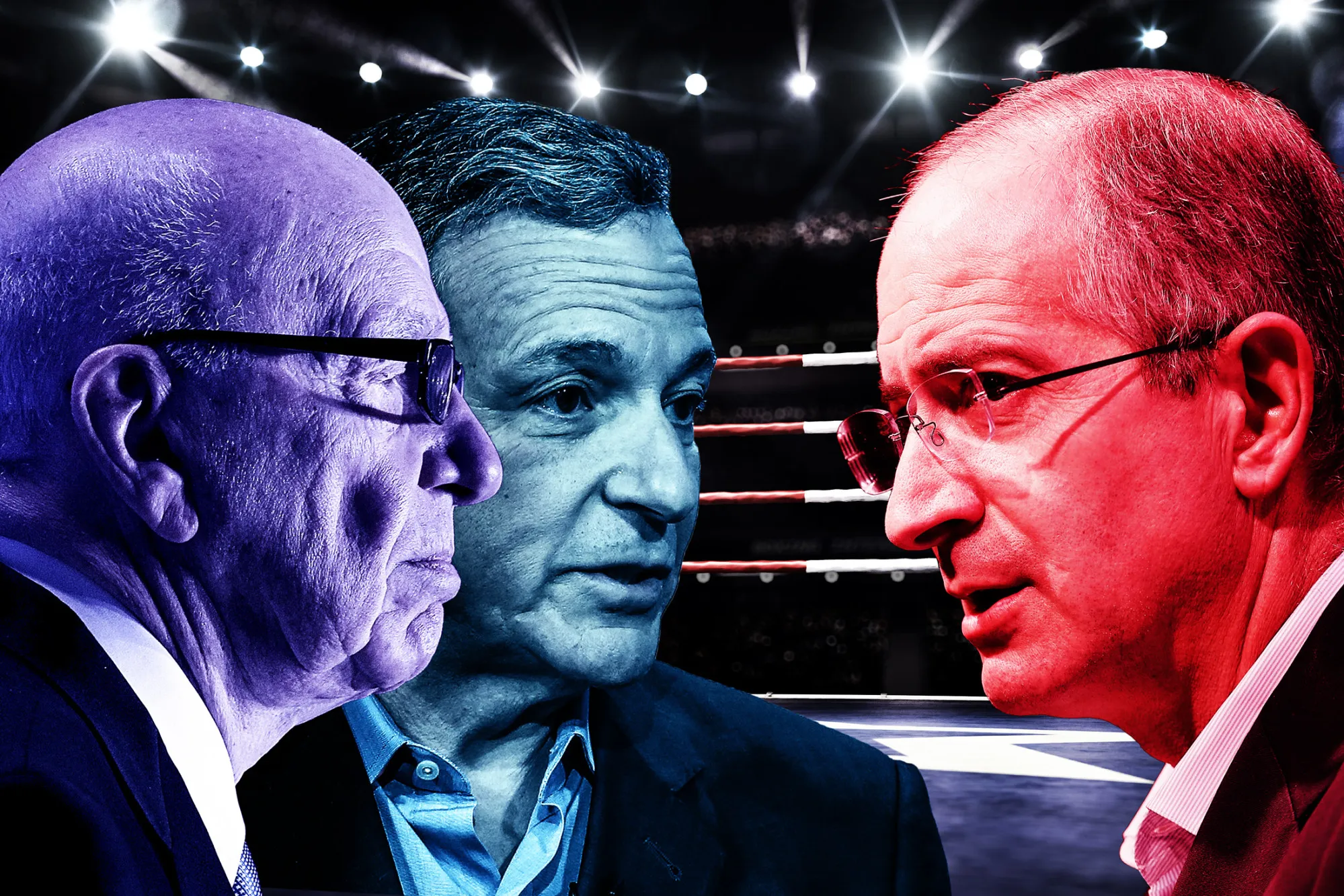 Rupert Murdoch, Bob Iger, and Brian Roberts.