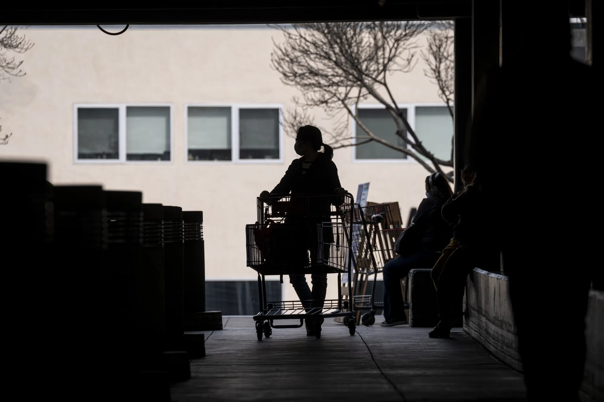 A customer exits a&nbsp;Costco store in San Francisco.&nbsp;
