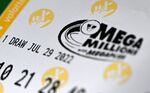 A Mega Millions lottery ticket at a store on July 29. 