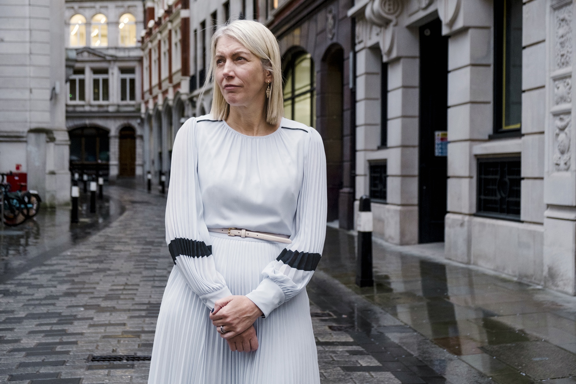 Helen Jewell, chief investment officer at Blackrock, photographed outside the bank’s office in London, UK, on Tuesday, Feb. 10, 2026. Photographer: Carlotta Cardana/Bloomberg