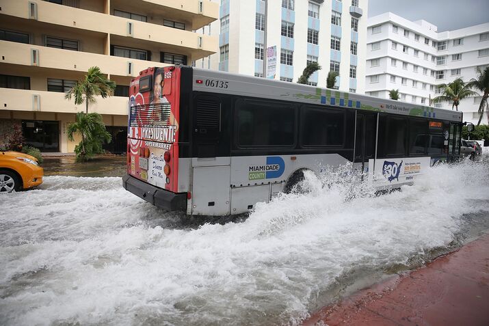 Global Warming, Full Moon, High Tide Cause Flooding In Miami Beach