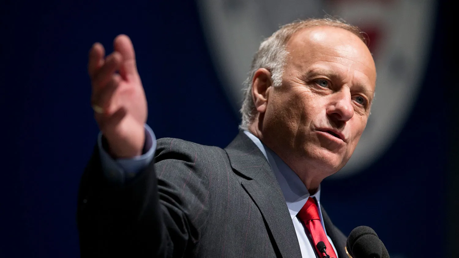 Representative Steve King, a Republican from Iowa, speaks during the South Carolina Freedom Summit hosted by Citizens United and Congressman Jeff Duncan in Greenville, South Carolina, U.S., on Saturday, May 9, 2015.
