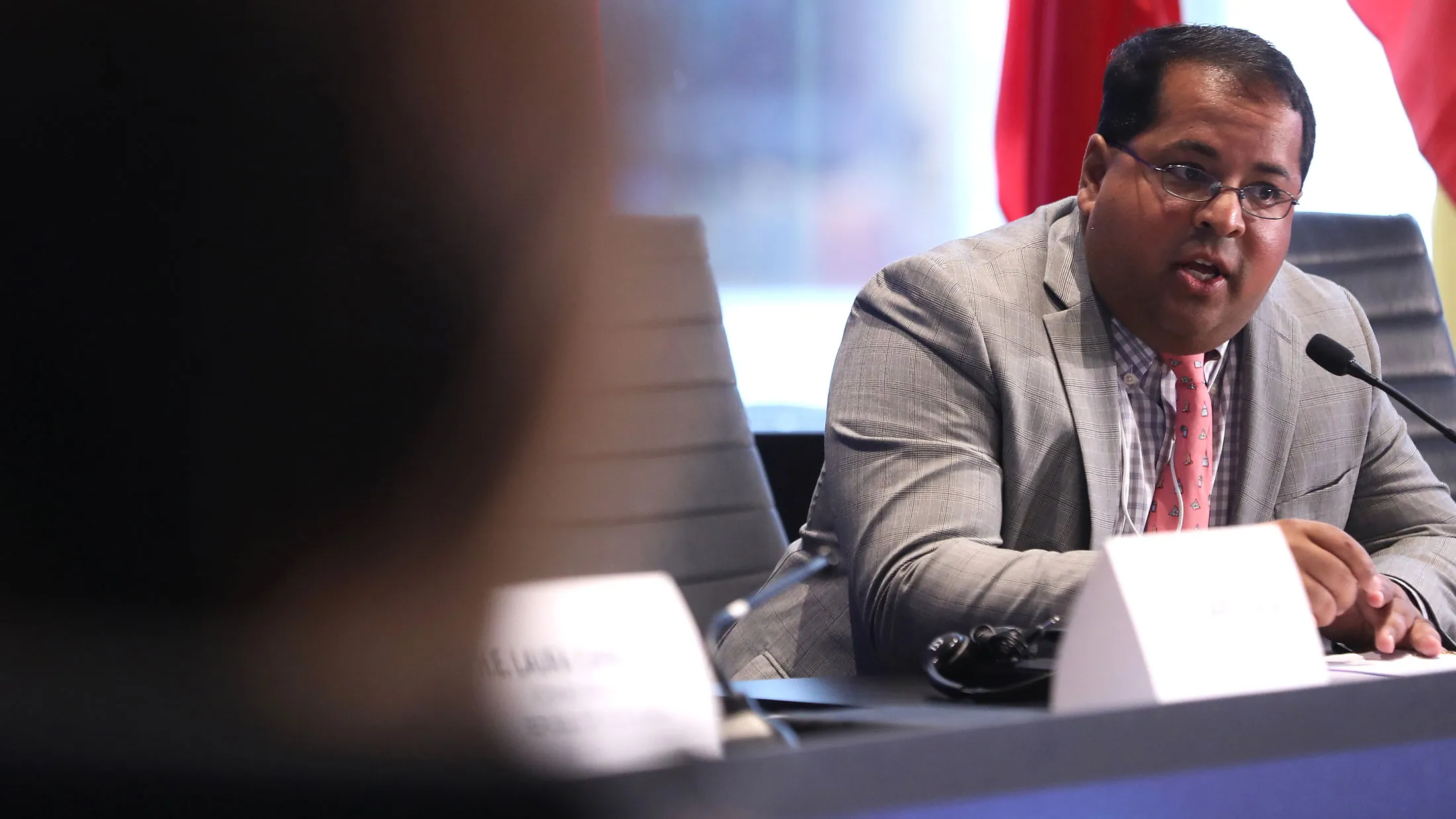 Neil Chatterjee speaks at the 2016 Concordia Summit on Sept. 20, 2016, in New York City.

