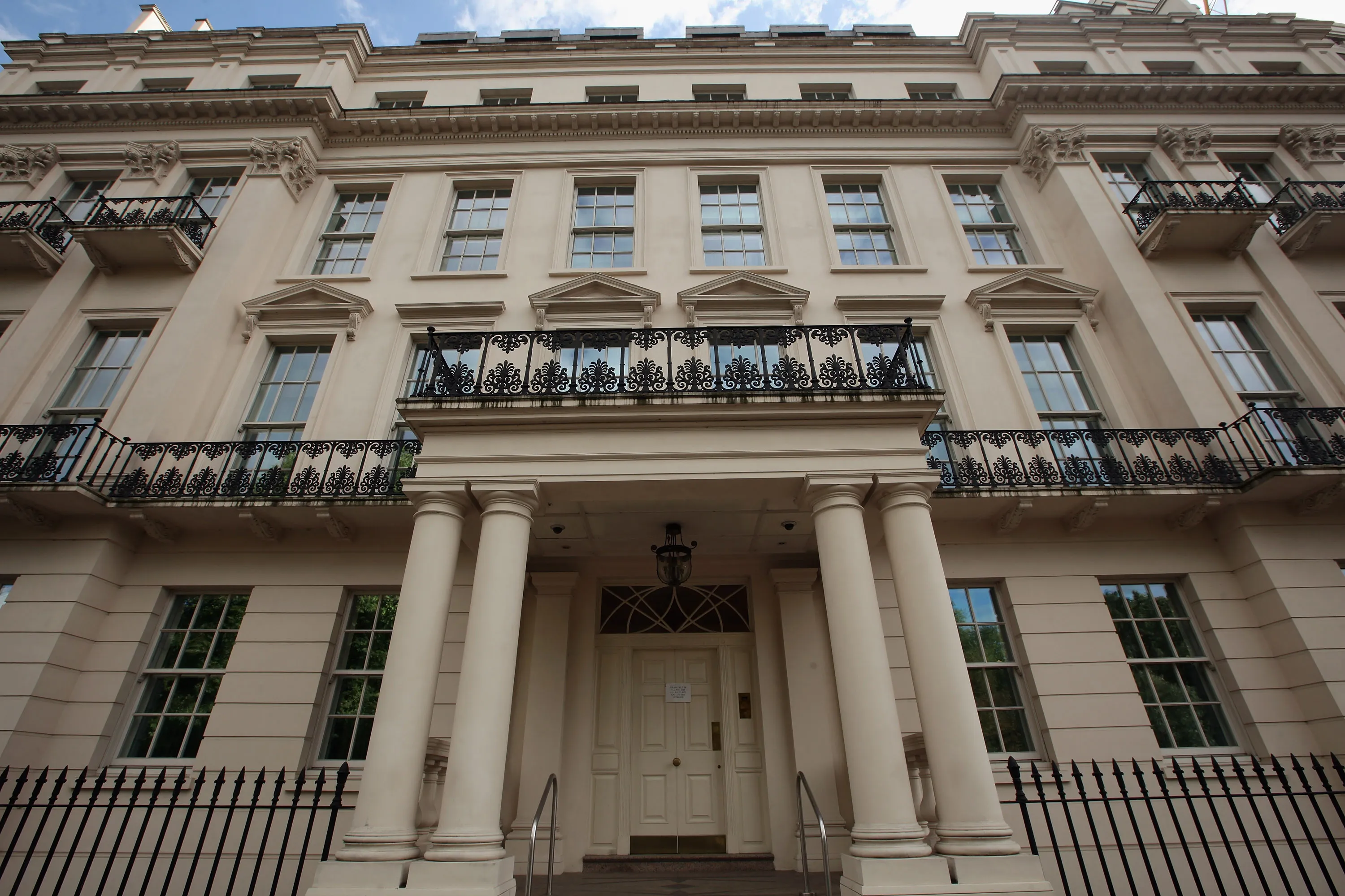 The facade of 2-8a Rutland Gate in London.