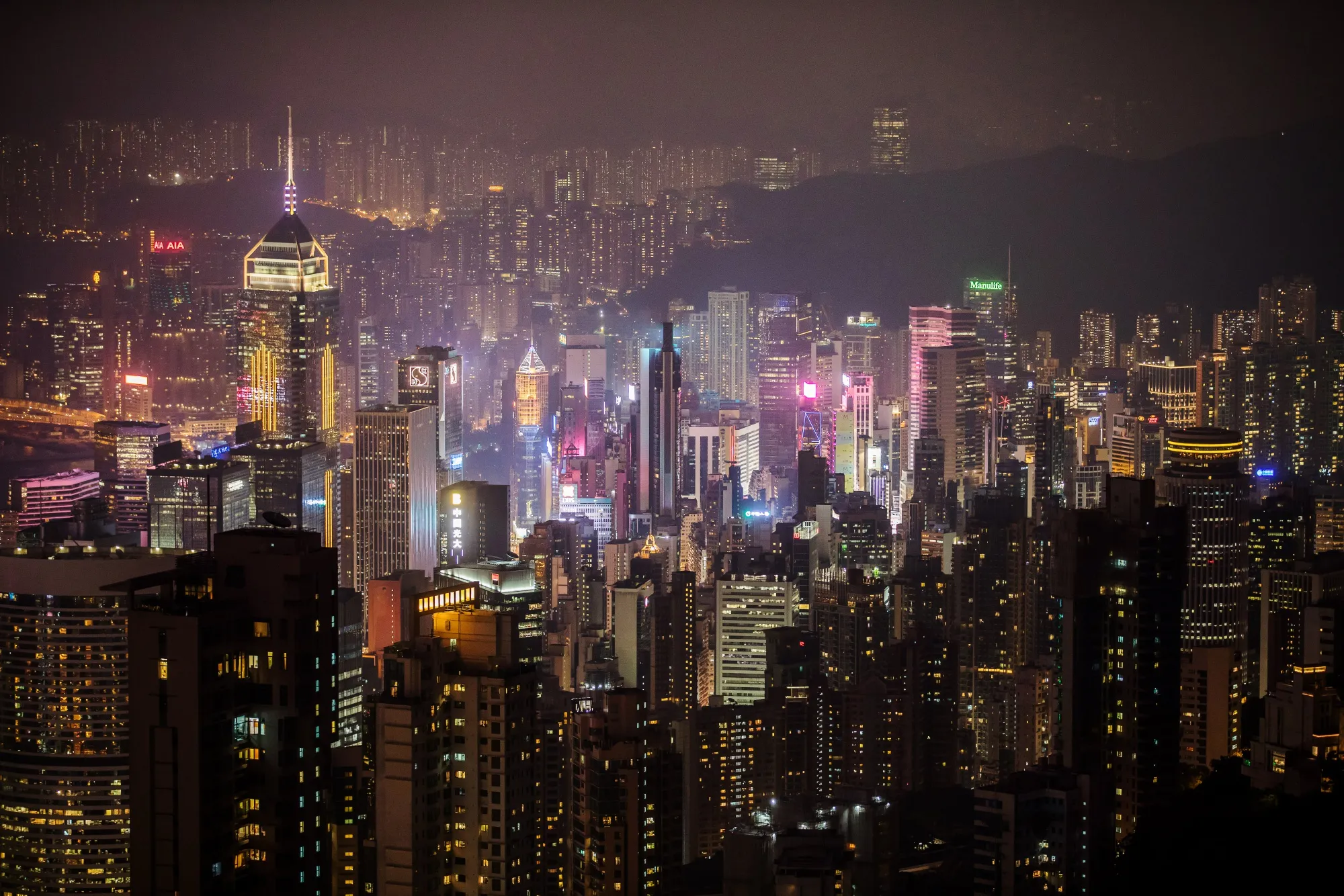 General Views of Victoria Peak And Hotels In Hong Kong As Protests Deter Chinese Tourists