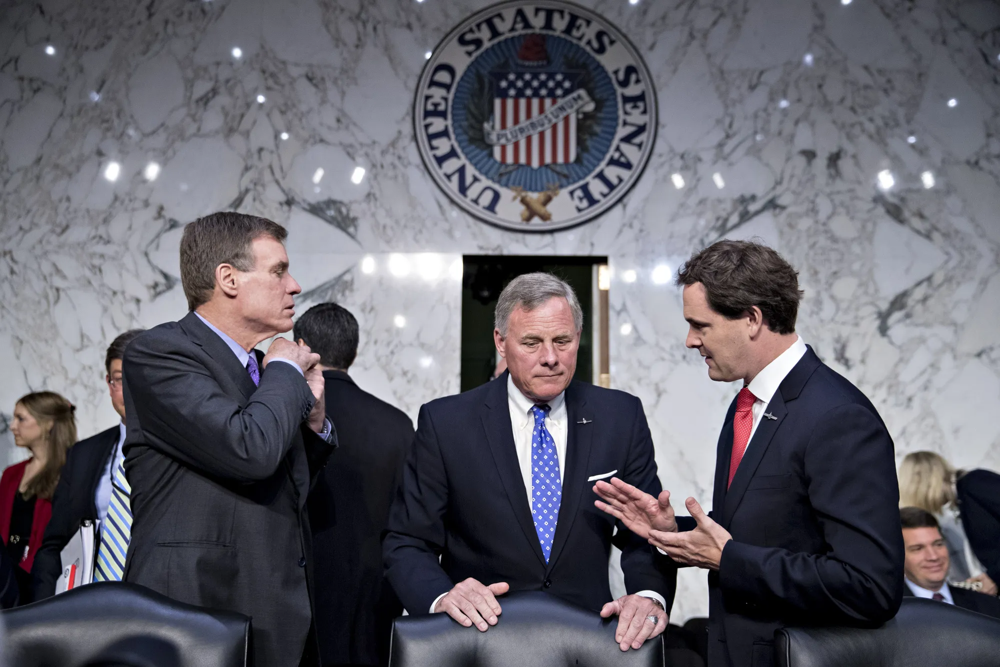 Senator Richard Burr, center. 