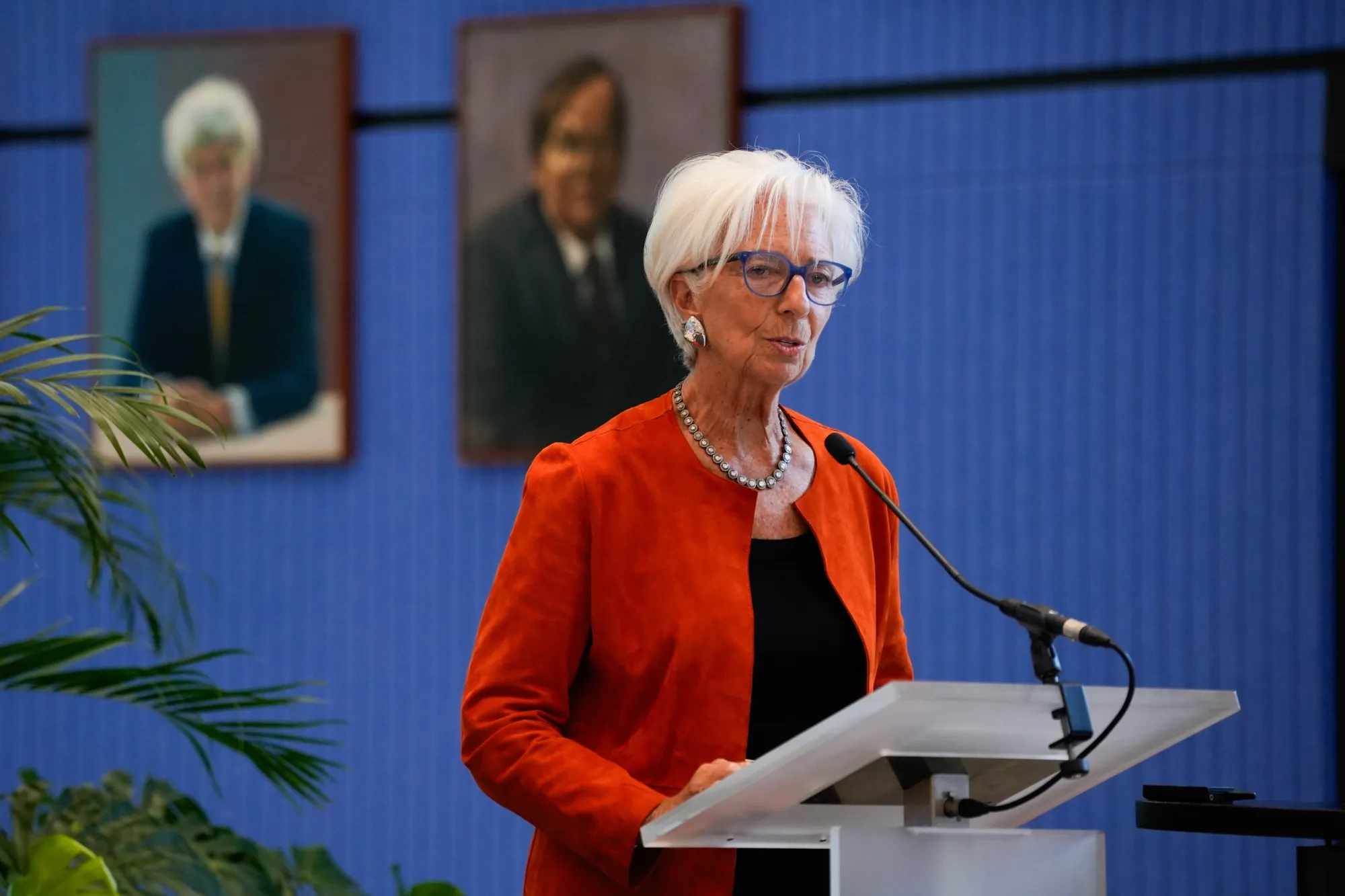 European Central Bank&nbsp;President&nbsp;Christine Lagarde&nbsp;during a farewell symposium for former De Nederlandsche Bank NV President Klaas Knot on Oct. 3.