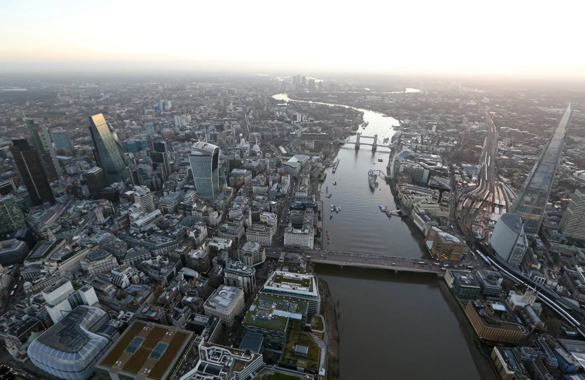 Aerial Views Of The City Of London