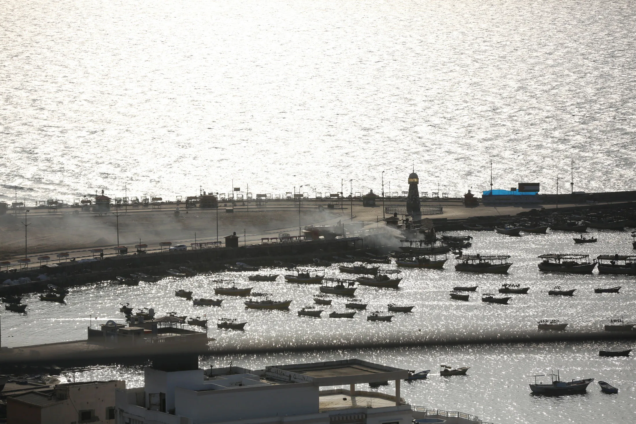 The port in Gaza City in October.