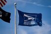 The United States Postal Service (USPS) flag.