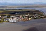 Aerial view of Dillingham, Alaska, the largest town and hub of the Bristol Bay region