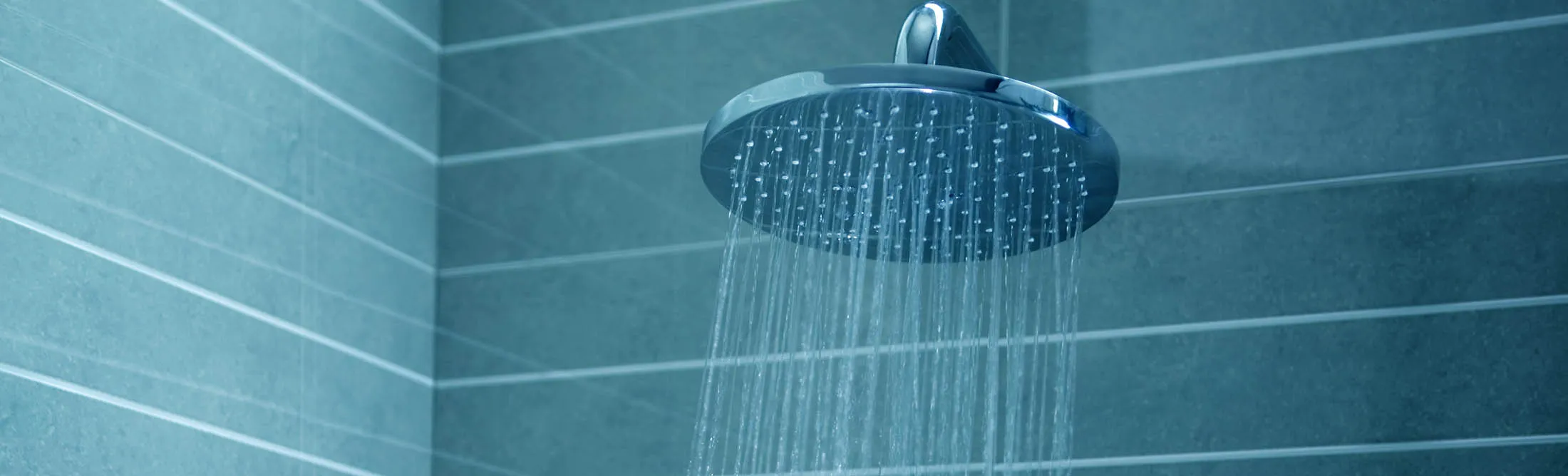 Water running from shower head