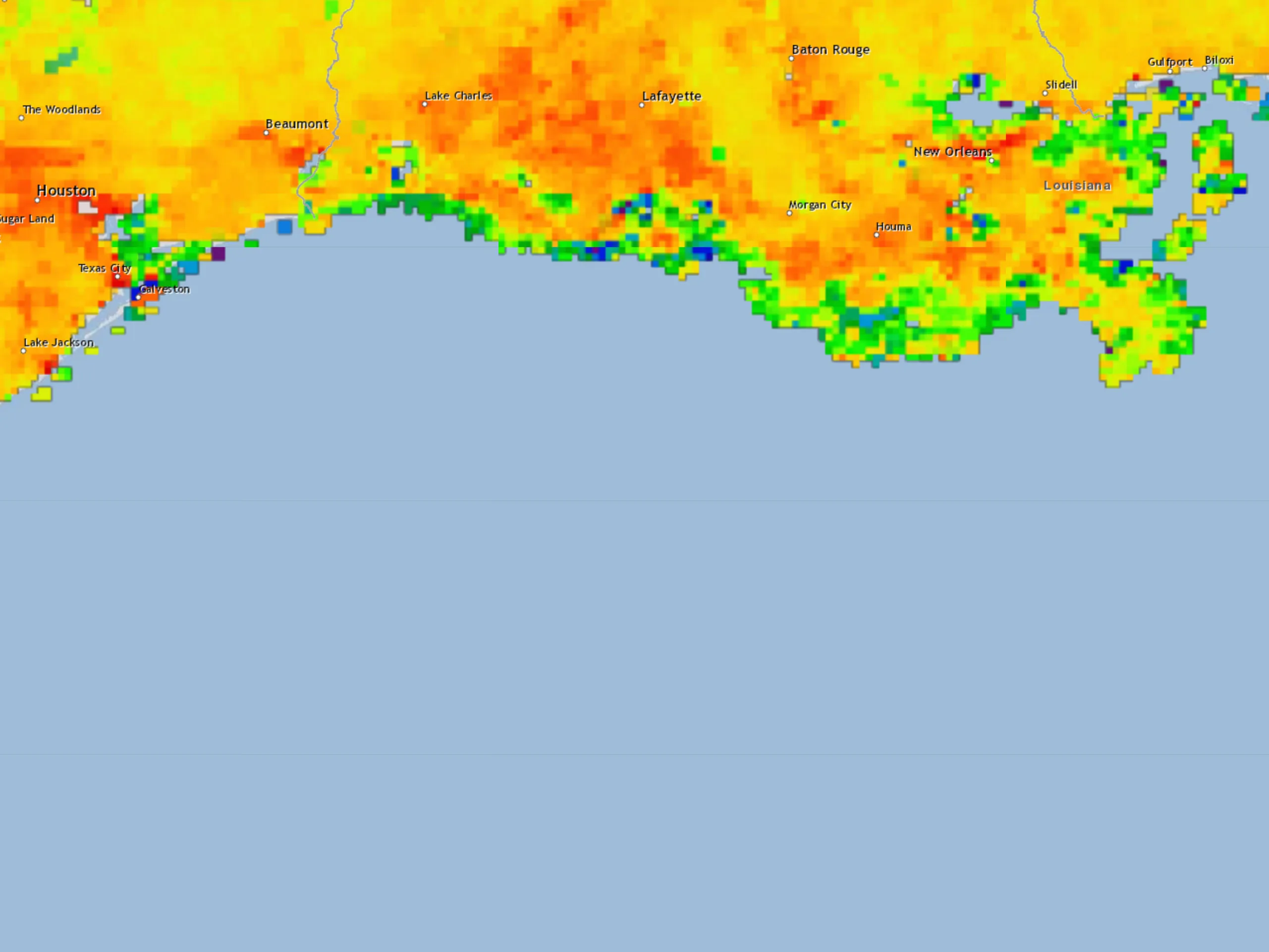 Methane emissions registered on January 23, 2021 on the Gulf Coast.&nbsp;