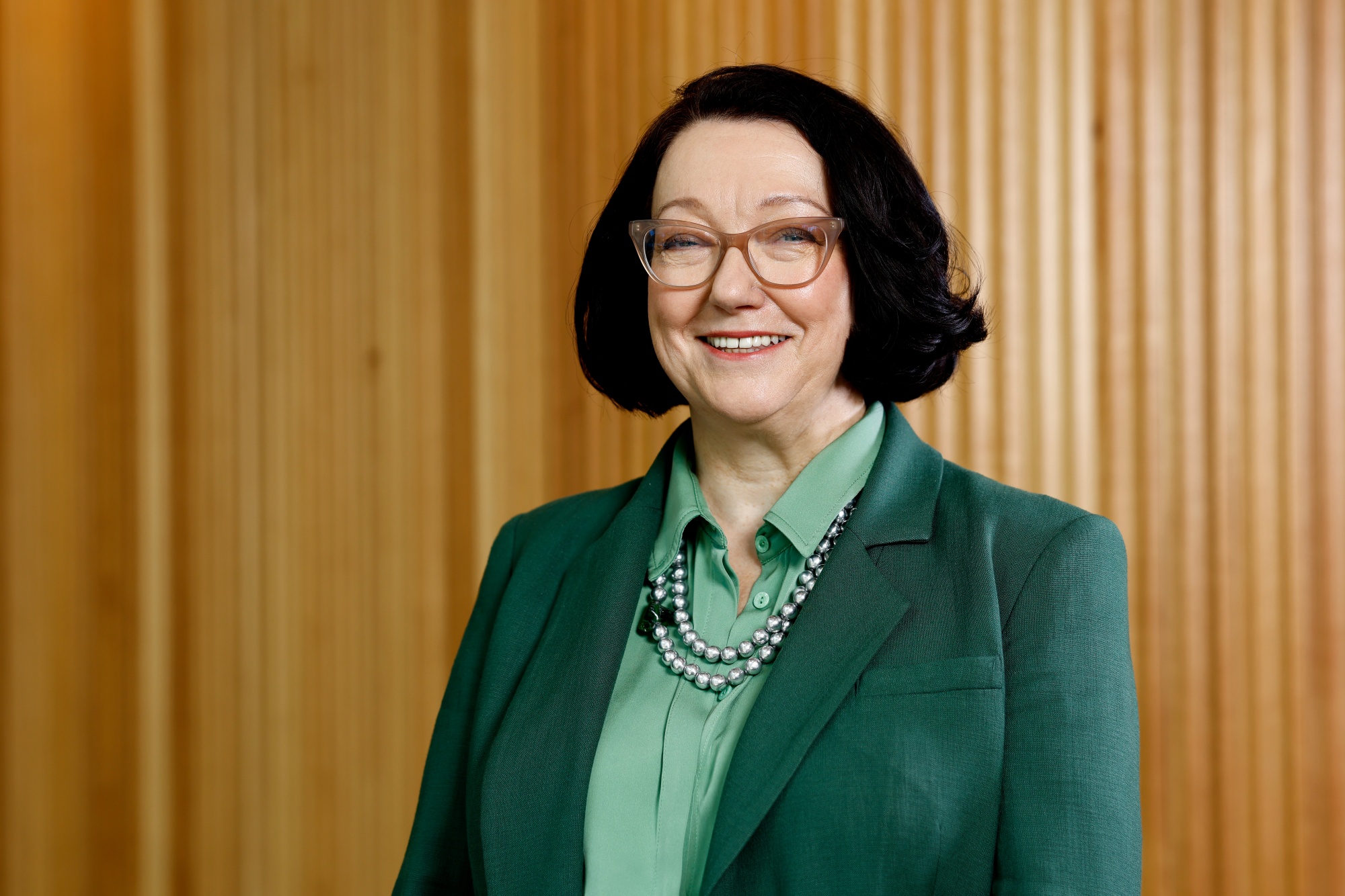 Rowena Smith, chief executive officer of Australian Strategic Materials Ltd., in Sydney, Australia, on Friday, Oct. 24, 2025. ASM aims to choose a location for its planned US rare earths plant by the end of this year, capitalizing on President Donald Trump’s backing for the sector amid growing rivalry with China. Photographer: Brendon Thorne/Bloomberg