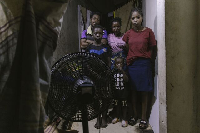 A portrait of Zaida Lucas Paunde, her partner and their three children live inside the hotel. 