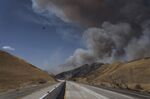 Interstate 5 shut down during the Route Fire in California, on Aug. 31.