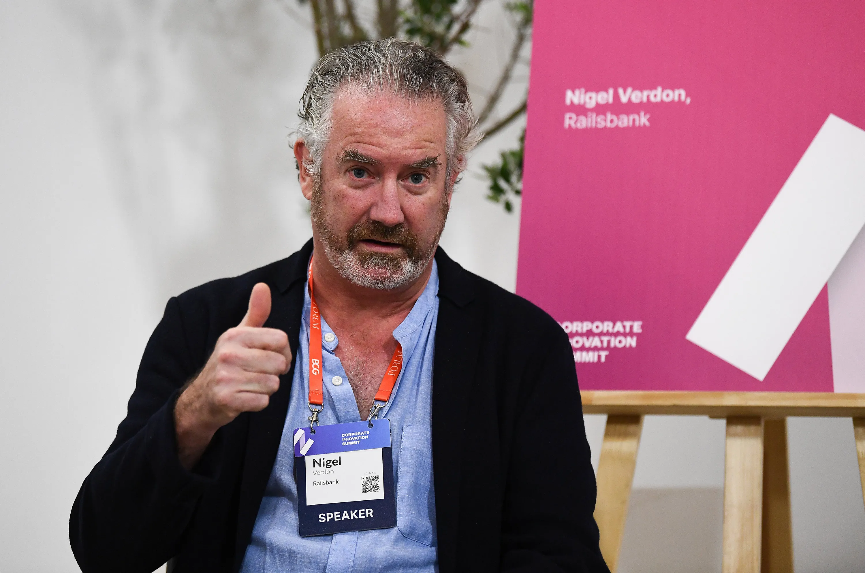 Nigel Verdon at the Web Summit in Lisbon, Portugal, in 2021.