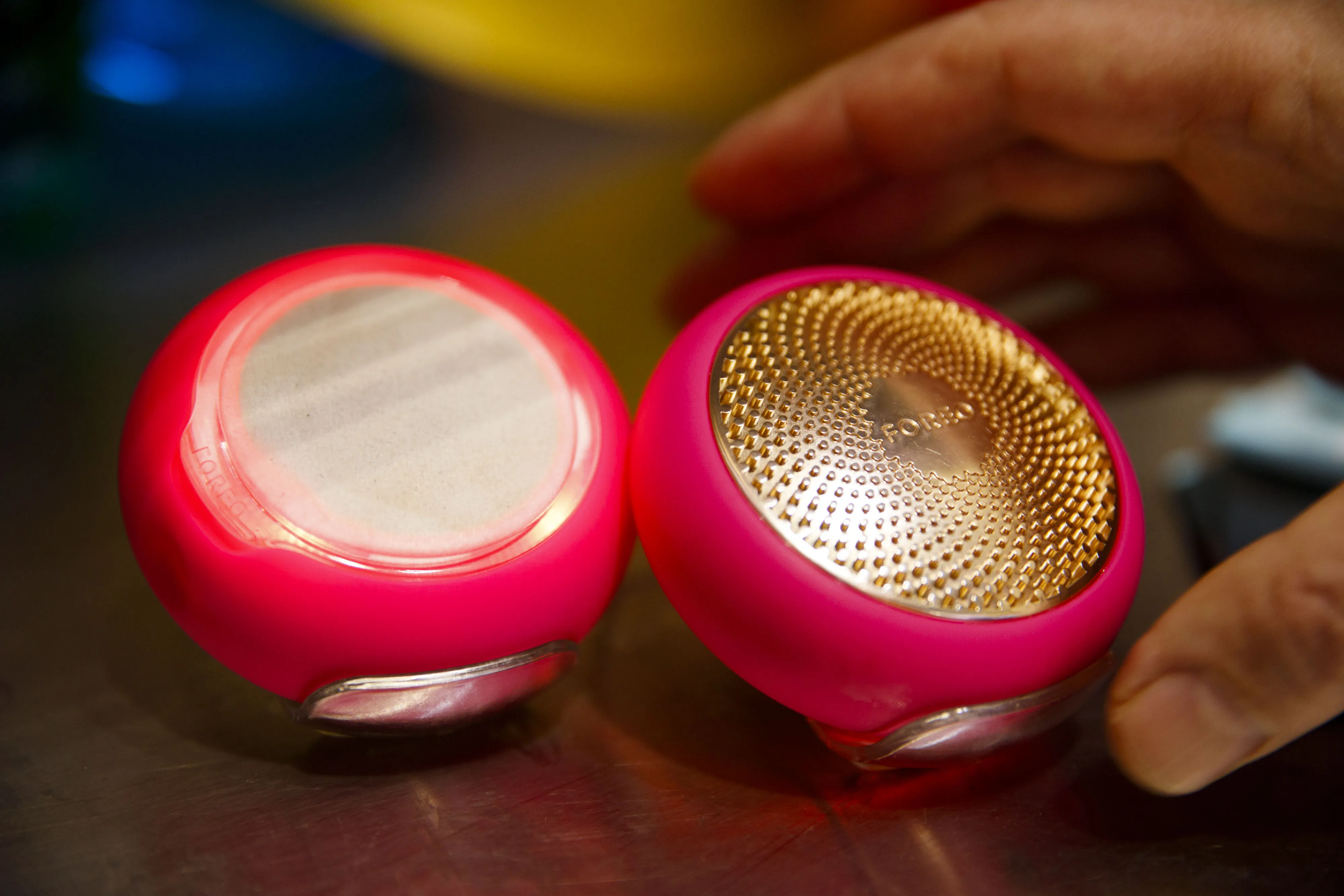 The Foreo UFO face mask device is displayed&nbsp;at the 2018 Consumer Electronics Show&nbsp;in Las Vegas, Nevada.