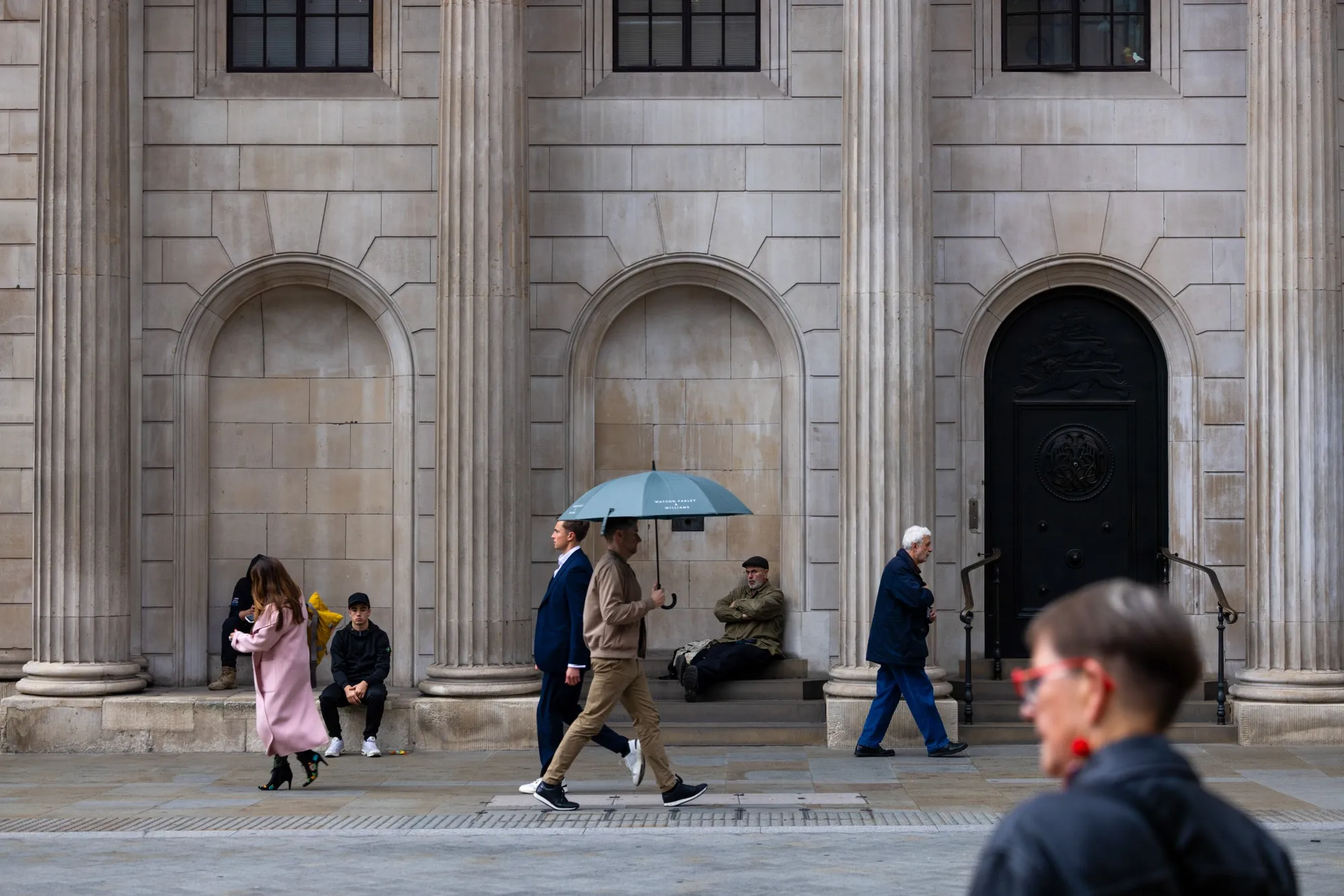 The Bank of England (BOE) headquarters in the City of London.