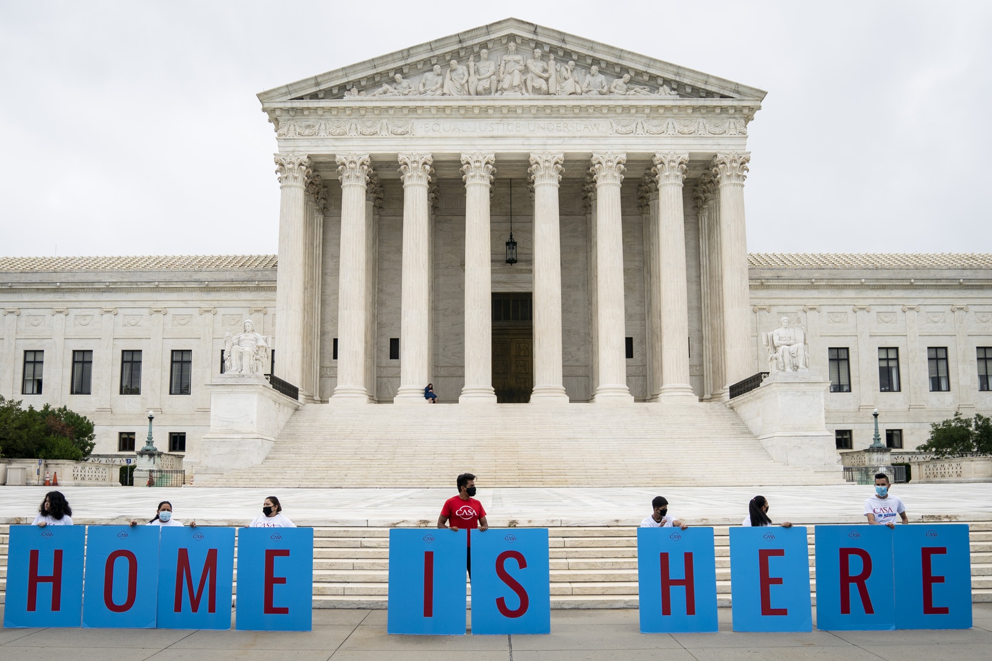 A rally outside the U.S. Supreme Court in June, when justices&nbsp;denied the Trump administration's attempt to end DACA, the Deferred Action for Childhood Arrivals program.&nbsp;