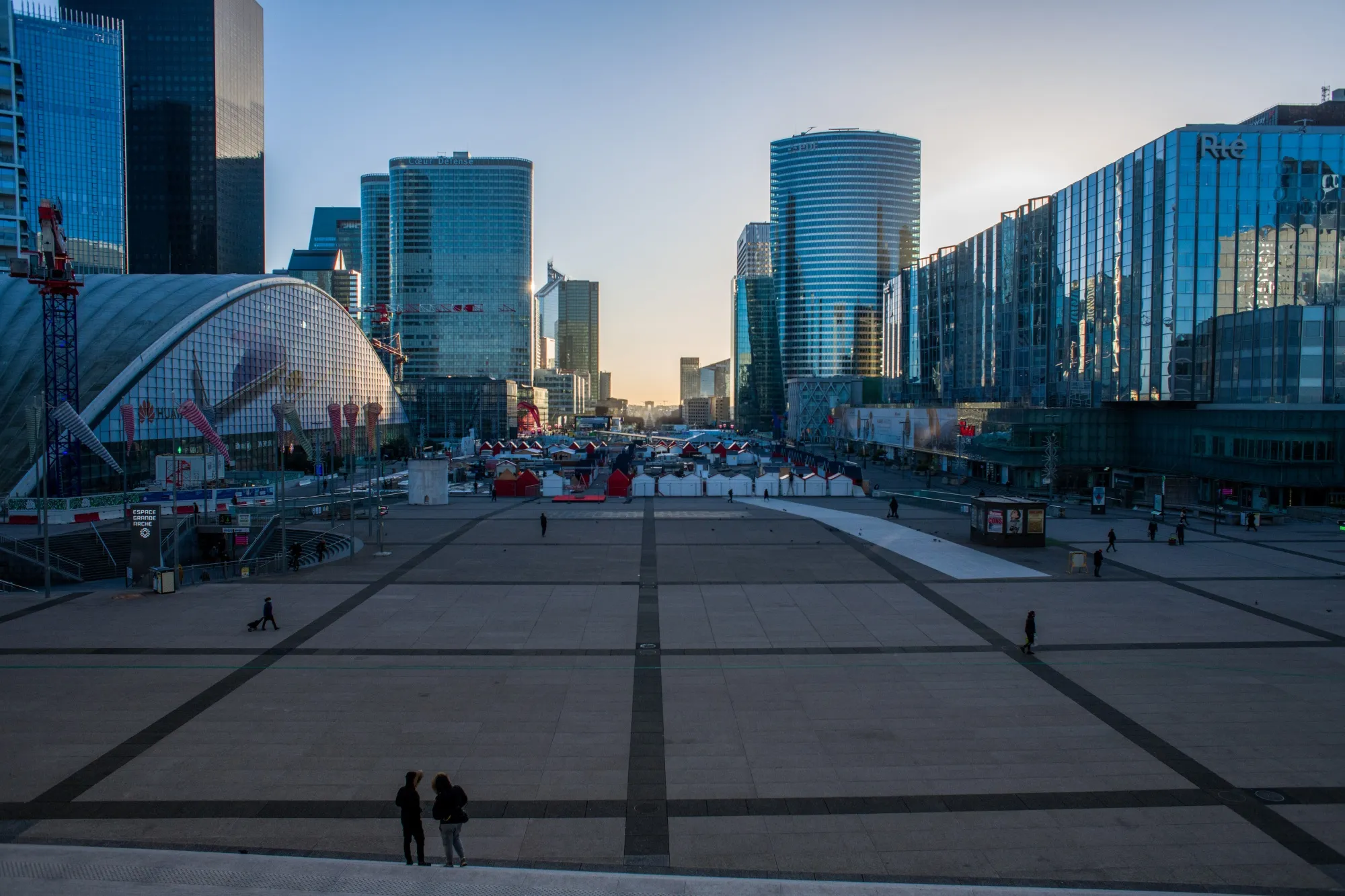 The La Defense financial district in Paris.