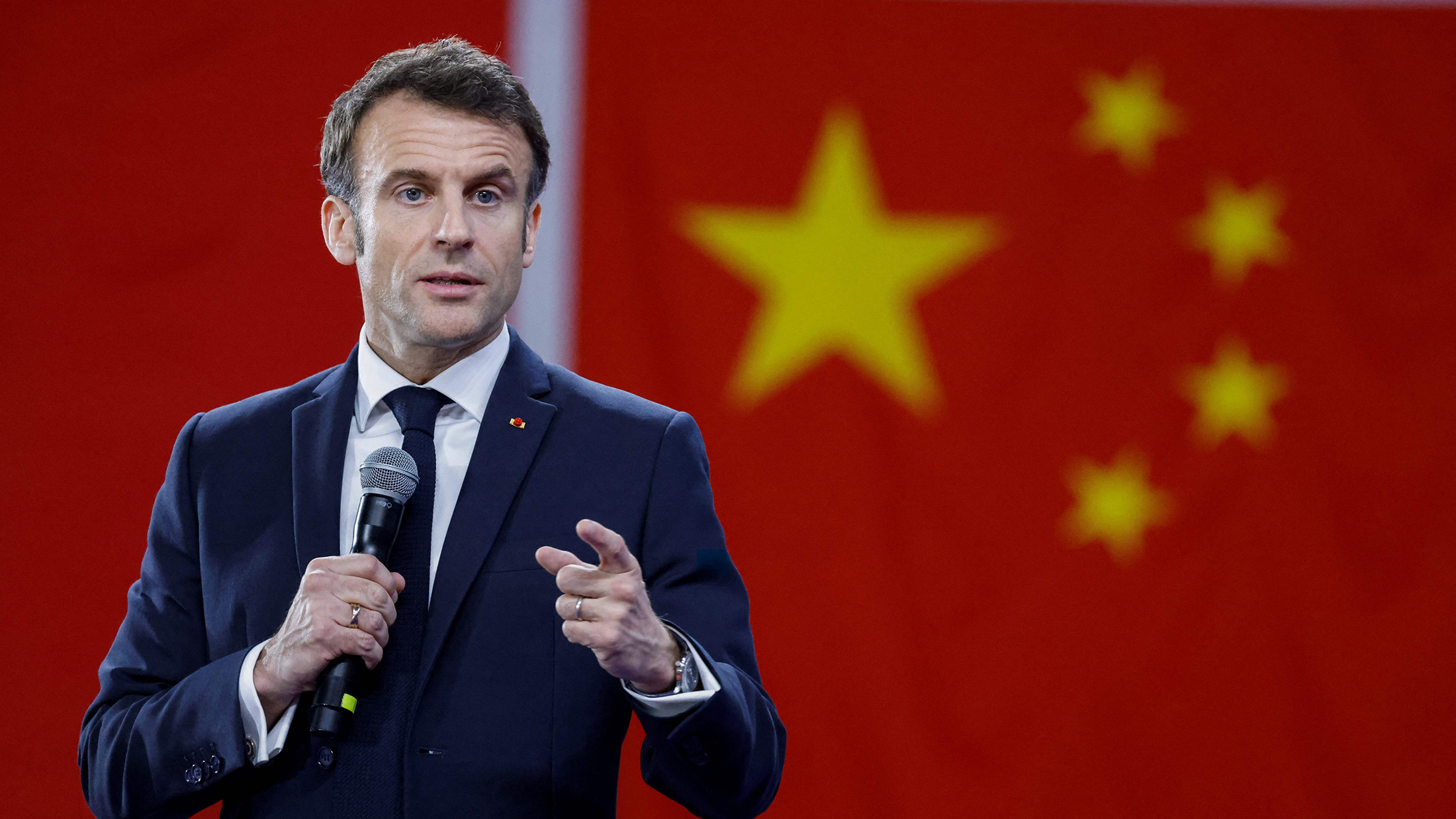 French President Macron Seeks to Defend Stance on China After