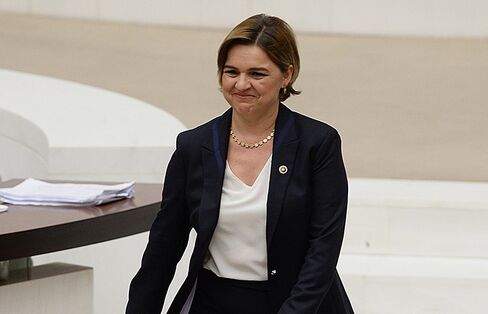 Selin Sayek Boke swears in at the Grand National Assembly of Turkey