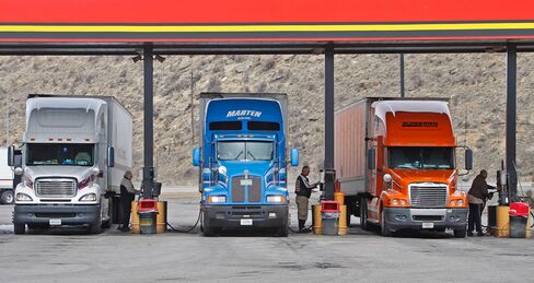 Truck Stocks in Fast Lane as Freight up with Economy