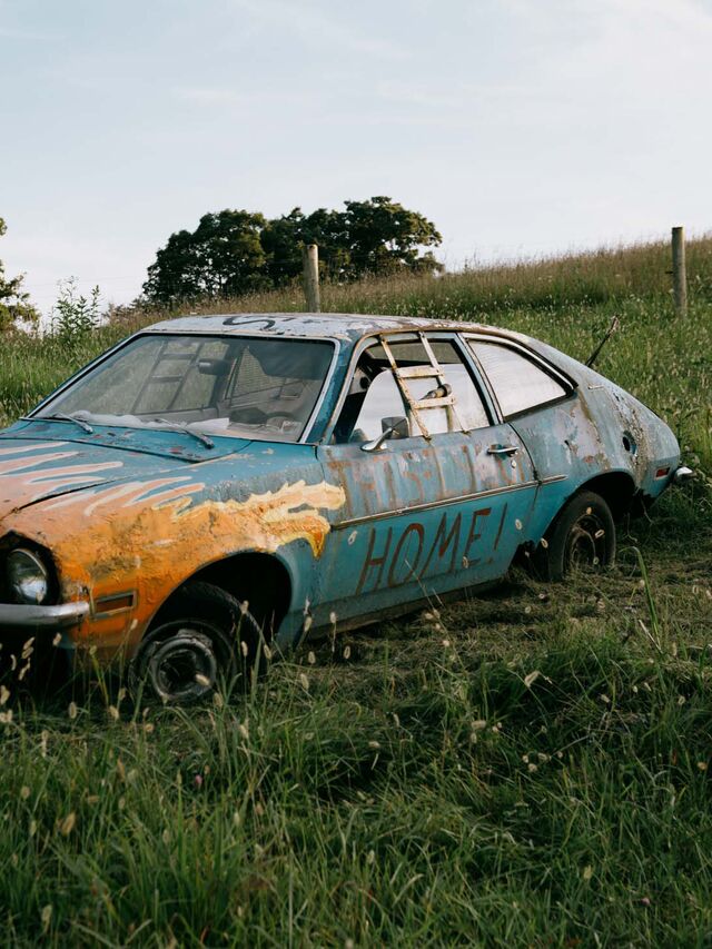 Lindside WV (Monroe County) The Ford Pinto that Becky Crabtree used to create a blockade on her property to protest the construction of the Mountain Valley Pipeline in 2018.