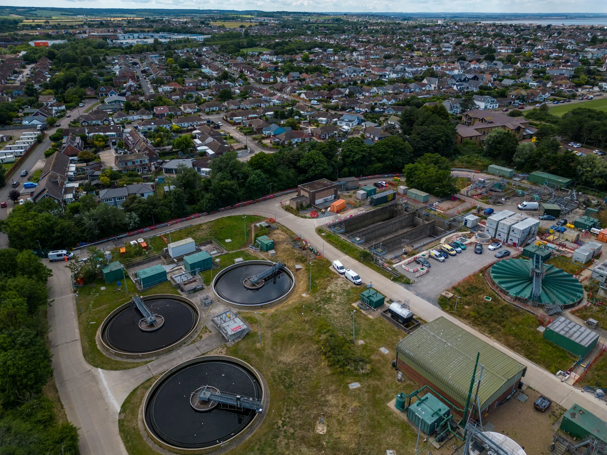 A Southern Water&nbsp;wastewater treatment works in Whitstable, England.